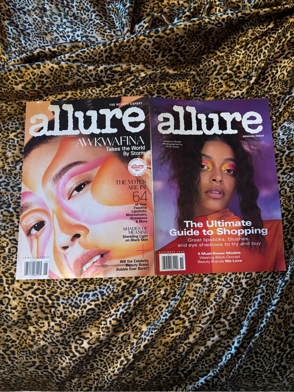 Rare Allure Magazine Bundle (2) - 2021 Awkwafina & 2020 Kesewa Aboah Back Issues